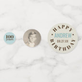 カスタム年 | マイルストーン誕生日 コンフェッティ (正面)