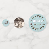 カスタム年 | マイルストーン誕生日 コンフェッティ (裏面)