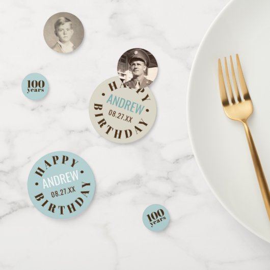 カスタム年 | マイルストーン誕生日 コンフェッティ (グループ)