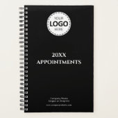 カスタム年、ロゴ、文字、アポイントメント プランナー手帳 (正面)