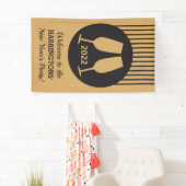 カスタム年&文字シャンパンバナー 横断幕 (インサイチュ)