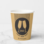 カスタム年&文字シャンパン紙カップ 紙コップ (裏面)