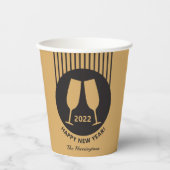カスタム年&文字シャンパン紙カップ 紙コップ (正面)