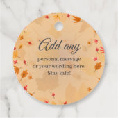 カスタム幸せな感謝祭の秋 フェイバータグ (裏面)