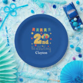 カスタム幸せな2回目の誕生日パーティー ペーパープレート (パーティー)