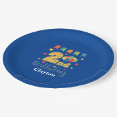 カスタム幸せな2回目の誕生日パーティー ペーパープレート (アングル)