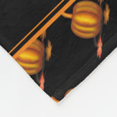 カスタム幸せ感謝祭かぼちゃ フリースブランケット (角)