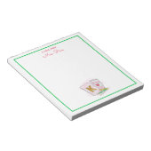 カスタム幼稚園先生鑑賞ピンク ノートパッド (アングル)