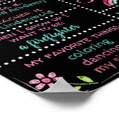 カスタム幼稚園初日の黒板サイン ポスター (角)