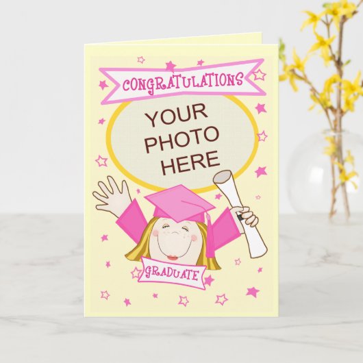 カスタム幼稚園 カード (黄色い花)