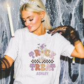 カスタム幽霊かわいいトリックまたはトリートハロウィーン Tシャツ