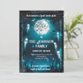 カスタム幽霊とスケルトンのハローウィンパーティ 招待状 (スタンド正面)