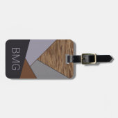 カスタム幾何クール抽象芸術ブロックアートパターン ラゲッジタグ (正面横)