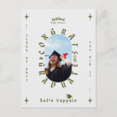 カスタム幾何学モダン写真アーチの卒業 ポストカード (正面)