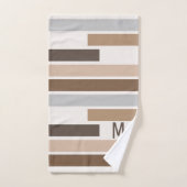 カスタム幾何学模様ストライプの模様 バスタオルセット (ハンドタオル)