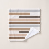 カスタム幾何学模様ストライプの模様 バスタオルセット (ウォッシュタオル)