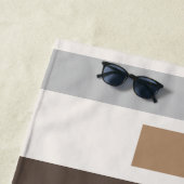 カスタム幾何学模様ストライプの模様 ビーチタオル (インサイチュ)