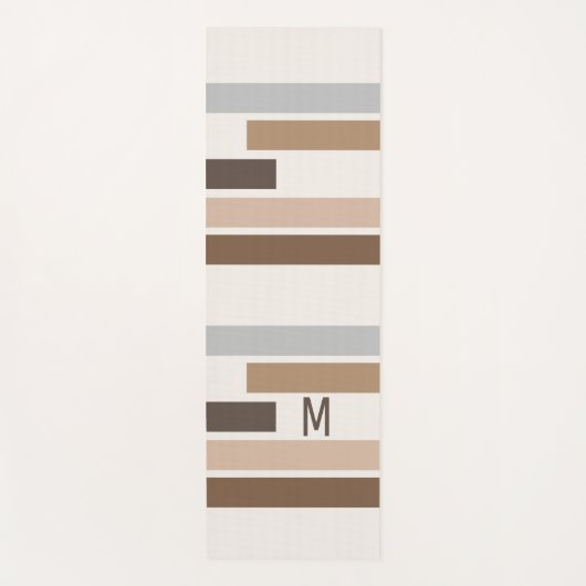 カスタム幾何学模様ストライプの模様 ヨガマット (正面)