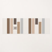 カスタム幾何学模様ストライプの模様 ヨガマット (正面(横))