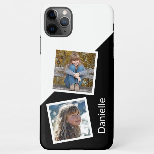 カスタム幾何学白黒の写真 iPhoneケース (裏面)