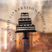 カスタム店ロゴベーカリー店のサインケーキ ウィンドウサイン (シート2)