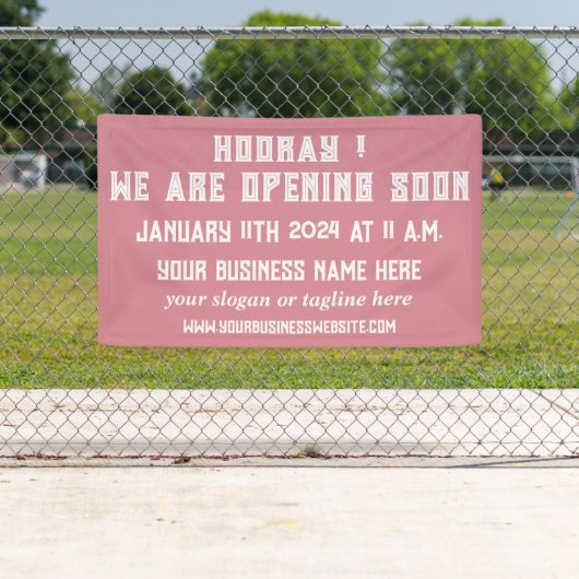 カスタム店舗、店舗または営業 横断幕 (インサイチュ)