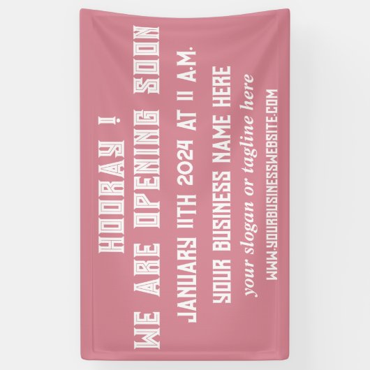 カスタム店舗、店舗または営業 横断幕 (縦)