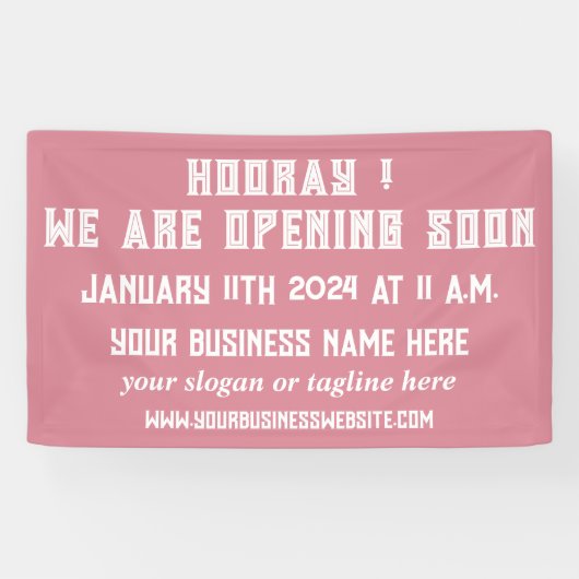 カスタム店舗、店舗または営業 横断幕 (横)