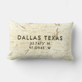 カスタム座標シティマップ |ベージュ ランバークッション