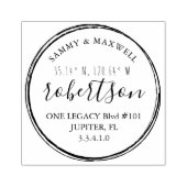 カスタム座標差出人住所 ラバースタンプ (インプリント)