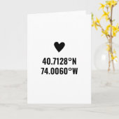 カスタム座標経度緯度バレンタインズ カード (黄色い花)