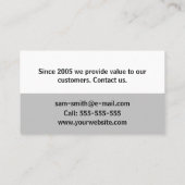 カスタム建物ルーフプロフェッショナル建築 名刺 (裏面)