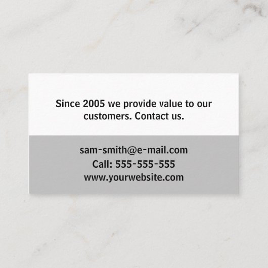 カスタム建物ルーフプロフェッショナル建築 名刺 (裏面)