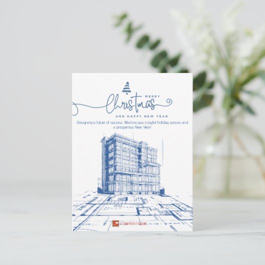 カスタム建築とデザイン、設計設計設計図 シーズンポストカード (スタンド正面)