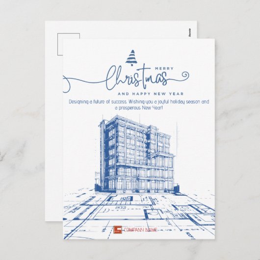 カスタム建築とデザイン、設計設計設計図 シーズンポストカード (正面/裏面)