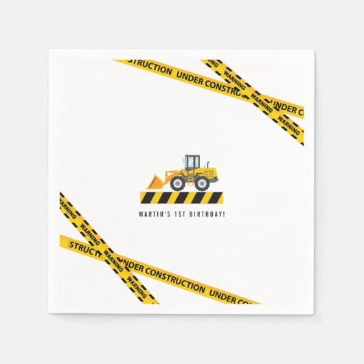 カスタム建築モダンダンプトラックテーマ紙 スタンダードカクテルナプキン (正面)