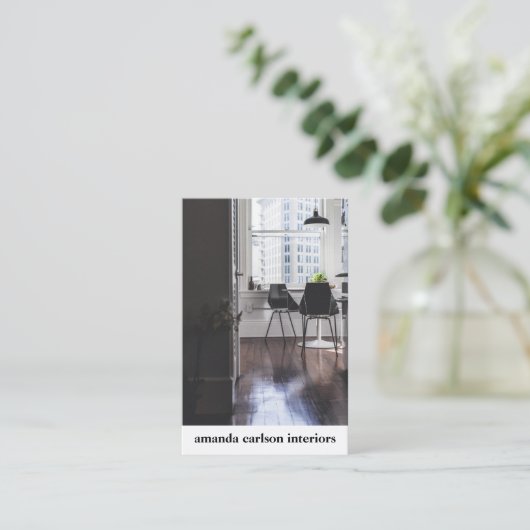 カスタム建築家デザイモダンはっきりしたナー用の写真 名刺 (スタンド正面)