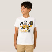カスタム建設お誕生日おめでとうTシャツ Tシャツ (正面フル)