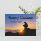 カスタム建設会社 サンセット からのホリデーシーズンおめでとう シーズンカード (スタンド正面)