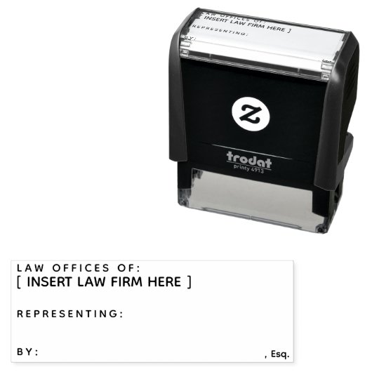カスタム弁護士出廷法務事務所 2.15x0.7 セルフインキングスタンプ (インサイチュ)