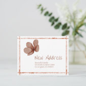 カスタム引っ越しましたの新しいアドレス シーズンポストカード (スタンド正面)