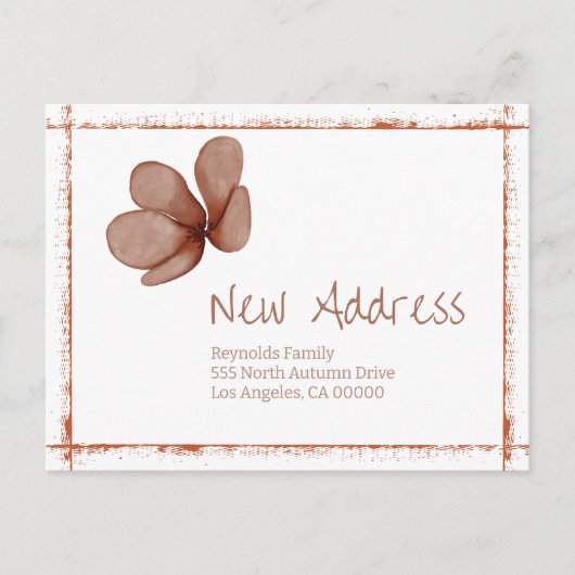 カスタム引っ越しましたの新しいアドレス シーズンポストカード (正面)