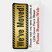 カスタム引っ越しました移動業標識 横断幕 (縦)