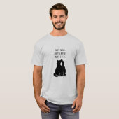 カスタム引用ミニマリスト猫の内向的な男性用 Tシャツ (正面フル)