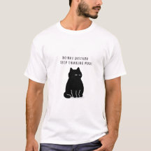 カスタム引用ミニマリスト黒猫メンズTシャツ