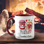 カスタム引用文おもしろい「Jam to My Toast」 マグカップ