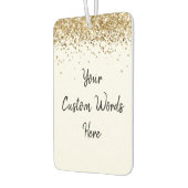 カスタム引用文ここ白パーソナライズされた金ゴールド車 カーエアーフレッシュナー (左)