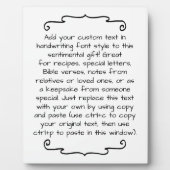 カスタム引用文ことわざレターキープサケパーソナライズされたー フォトプラーク (正面)