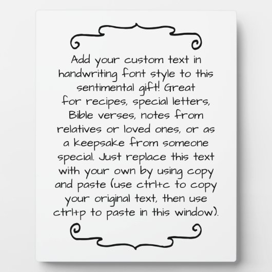 カスタム引用文ことわざレターキープサケパーソナライズされたー フォトプラーク (正面)