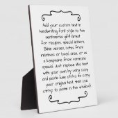 カスタム引用文ことわざレターキープサケパーソナライズされたー フォトプラーク (側面)